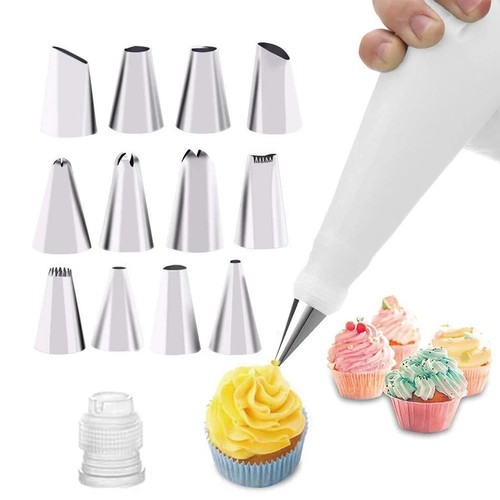 Cake Decorating Kit – Icing Piping Nozzles & Silicone Tools Set, 12/6-Pieces - Picture 4 of 22