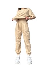 Women's Beige Lounge Set