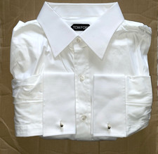  585 NWT TOM FORD White Point Collar FC 17.5 eu45 Cotton poplin dress shirt