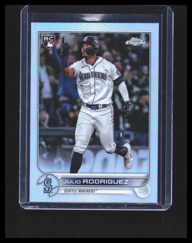 2022 Julio Rodriguez Rookie Card Topps Chrome Refractor #222 Mariners MK
