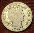 1905-S Barber Dime 90% Silver, Free Shipping