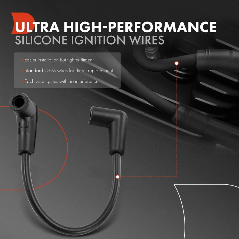 9x Juegos de cables de bujía para Chevrolet Blazer G20 GMC C1500 AM General Hummer 8 mm Foto 3 de 4