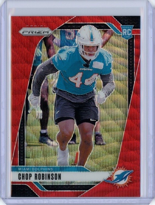 Chop Robinson 2024 Panini Prizm RED WAVE RC #319 Rookie Miami Dolphins 117/149