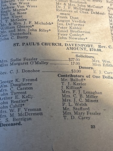 ANNUAL REPORT DIOCESE OF Davenport Iowa 1915-1916 Pamphlet Genealogy ST Ambrose - Picture 8 of 20