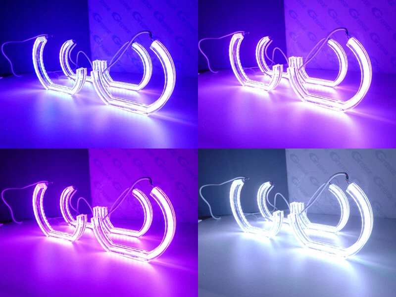 For BMW Z3 1999 2000 2001 2002 DRL Multi Color DTM Style RGB Led Angel Eyes Kit - Image 4 of 4