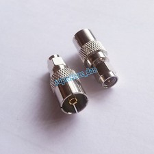IEC DVB-T TV PAL female jack to SMA male plug RF adapter connector