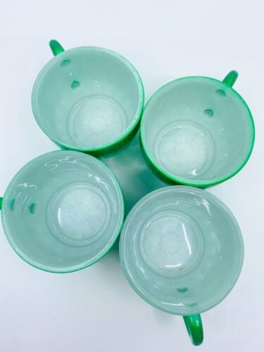 Set di 8 coppe ciotole punch verde e giallo vintage Jeannette ""Slick & Sassy"" (6 once) - Foto 11 di 15
