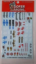 GOFER RACING DECALS Fantasy Vintage Pro Stock dragster 1:24 1:25 CAR MODEL 11069