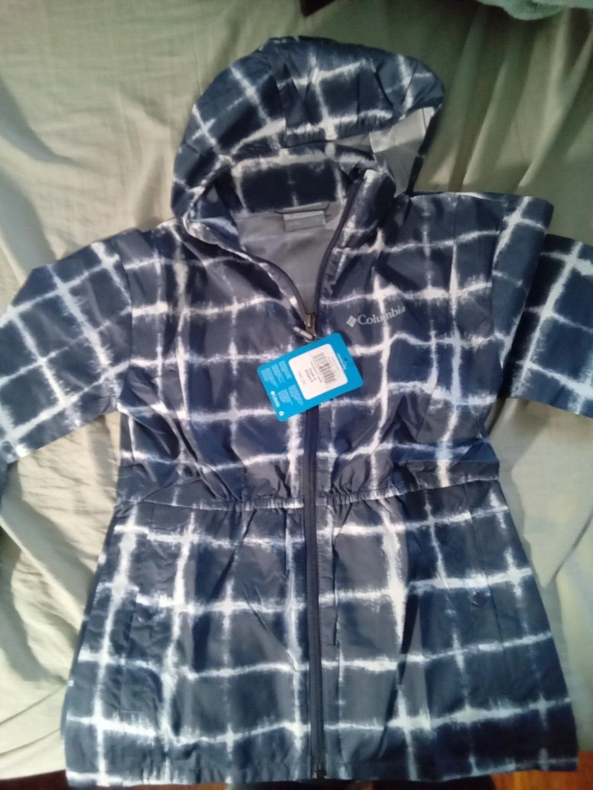 Columbia Omni Shade Kids Youth S (7-8) Hooded Waterproof Rain Jacket