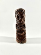 Hand Carved Wooden Tiki Totem Hawaiian Statue 7