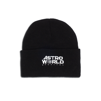 YR Travis Scott Astroworld Festival Beanie Black (93665-9158) One
