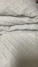 🏔️ VCNY Home Nina II 3-Piece Geometric Polyester Comforter Set KING🆕w/defects