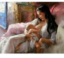 Paint By Numbers Adults kids People Mother Love DIY Painting Kit 40x50CM Canvas