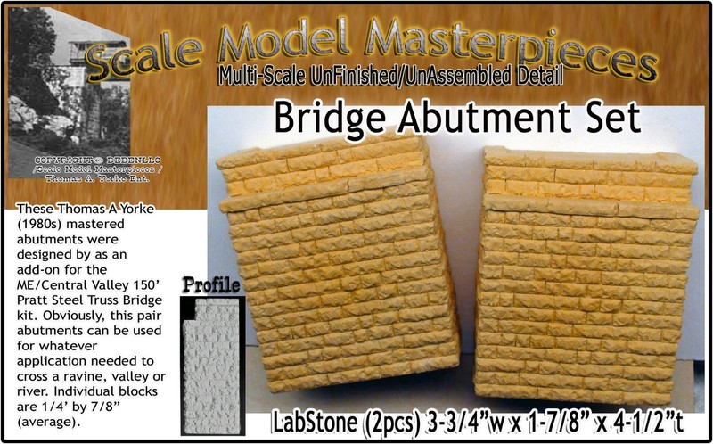BRIDGE ABUTMENT SET/ Kit Scale Model Masterpieces/ Thomas Yorke Multi dio1755