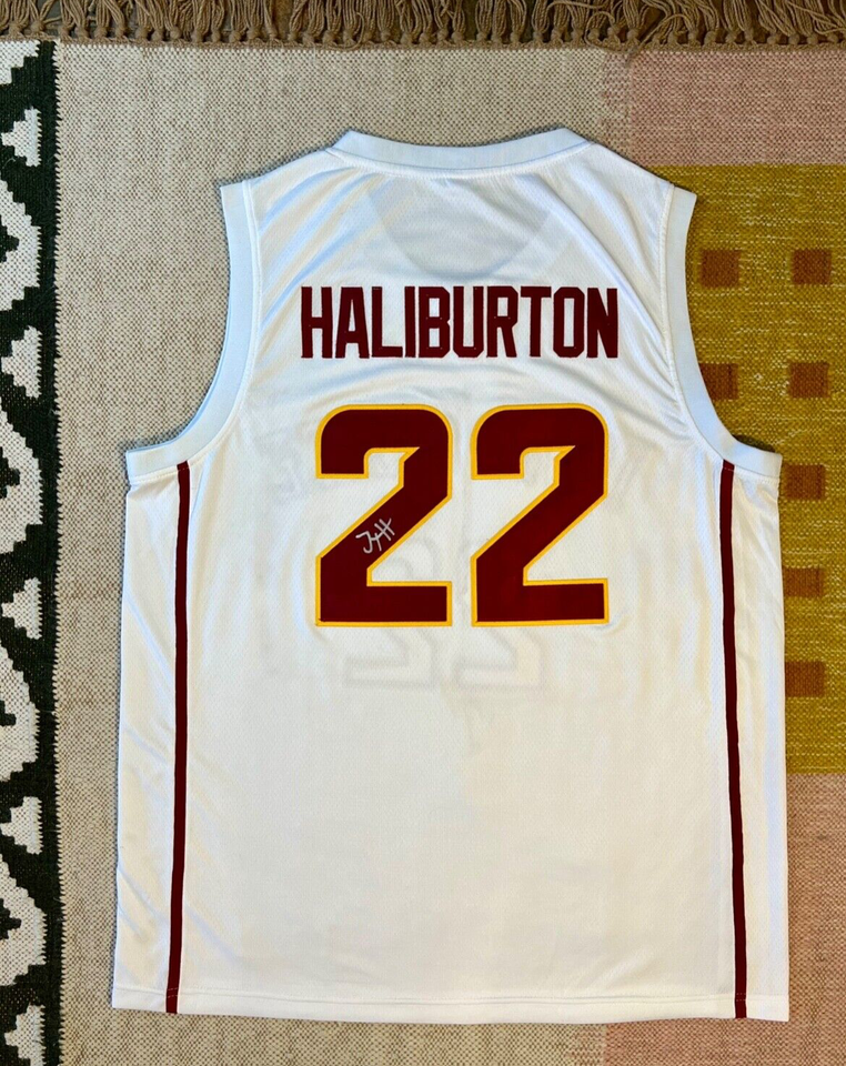 Tyrese Haliburton Signed Autograph RARE Iowa State Cyclones NCAA Jersey