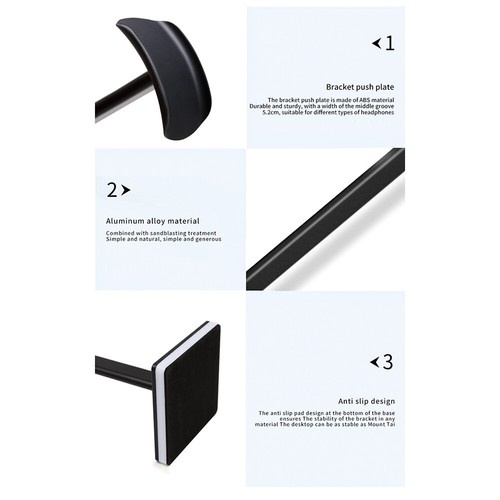 Support Casque Gaming Base Lumineuse Support Casque Cintre pour PC Gamer - Photo 7/12