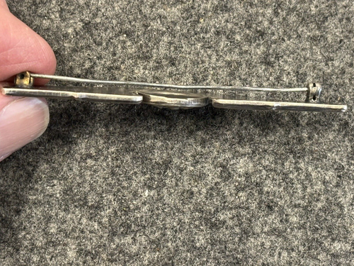 Original WWII US Army Air Forces Air Crew Wings, Pin Back, Marked Sterling #2 - Picture 6 of 12