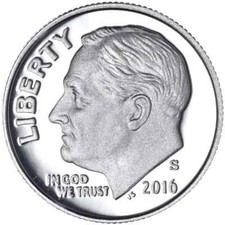 2016 S Roosevelt Clad Dime Gem Deep Cameo PROOF US Mint "Beautiful" Coin!