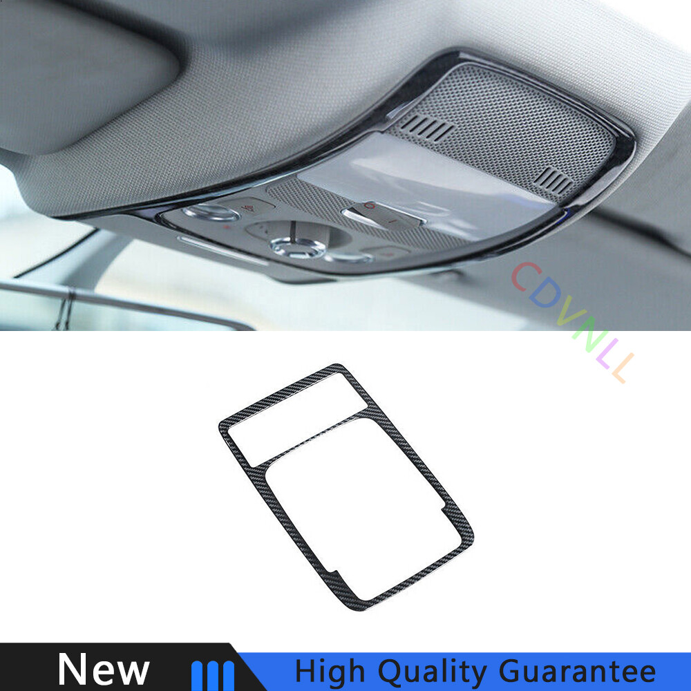 For Audi Q5 2009-2017 Real Carbon Fiber Front Reading Light Lamp Frame Trim 1PCS
