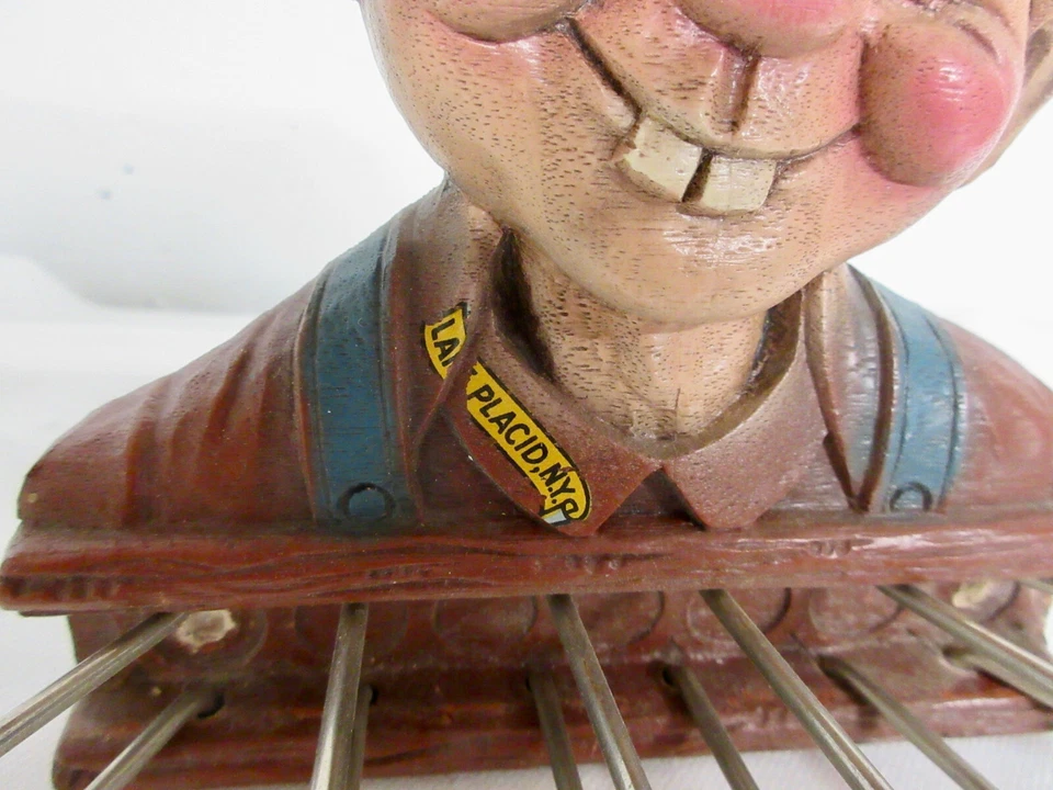 CINTURÓN DE CORBATA HILLBILLY Cuello Rojo FARMER BOY Madera Resina Correa ESTANTE DE PARED Foto 3 de 4