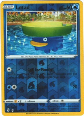 Lotad 32/203 Evolving Skies Reverse Holo Common Pokemon Card TCG 032/203 Pokémon