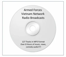 Vietnam War Radio Broadcasts, American Forces Music News Comedy 8 hrs on CD MP3