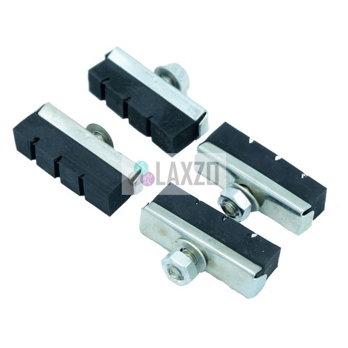 Bicycle Classic Rubber Brake Blocks Black 4 Pcs For Bike Cycle Bicycle Cycling - Picture 2 of 3