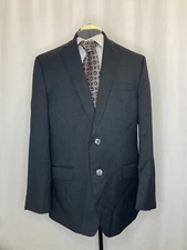 Izod Mens Sport Coat Blazer Suit Jacket 42R 46" Gray 2 Button Mint