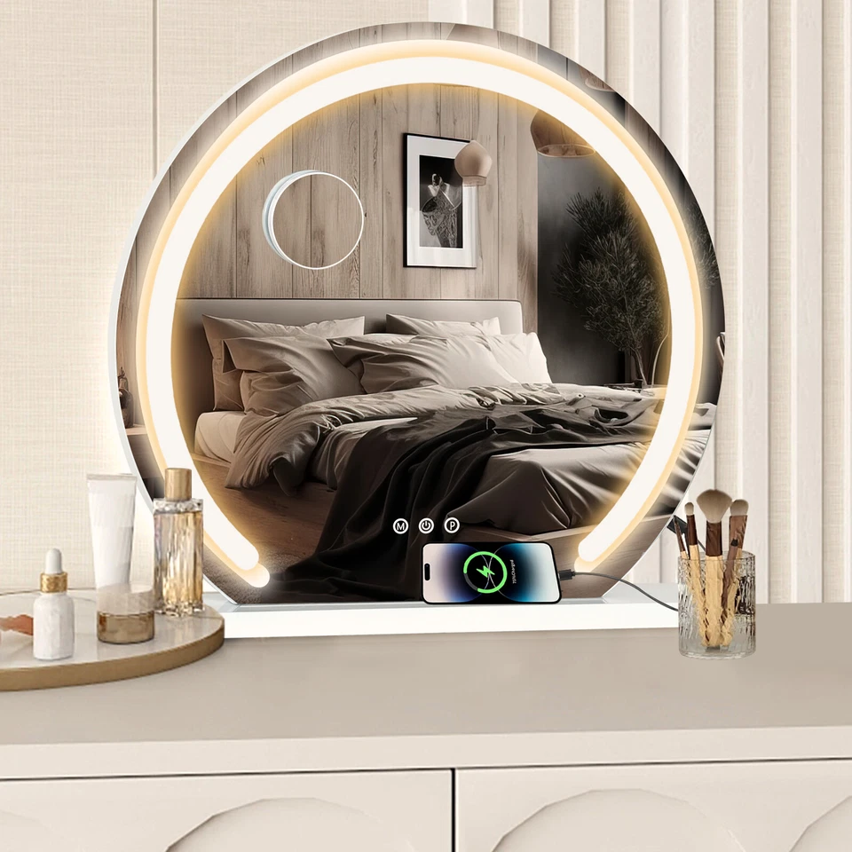Puluomis Miroir Cosmétique avec éclairage LED Maquillage Port de charge USB Neu - Photo 4/4