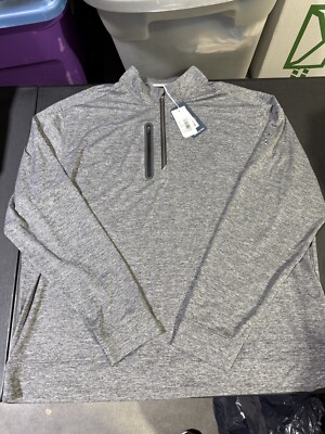 NWT MEN'S CUTTER & BUCK 1/4 ZIP PULLOVER, SIZE: 2XL, COLOR: GRAY HEATHER (M29)