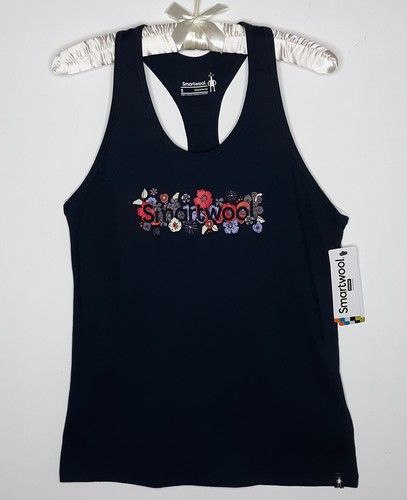 Smartwool Floral Meadow Racerback Tank Top Gr. S Deep Navy Merino Wool Blend - Bild 3 von 9