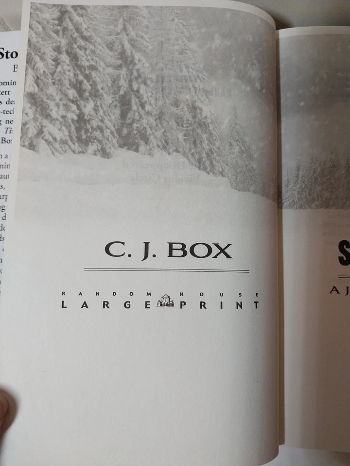 C J Box Storm Watch Joe Pickett Series Hardcover Large Print Book - Image 4 of 4