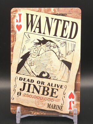 Jinbe One Piece Exhibition Trump playing cards Wanted 2012 TCG CCG Japan