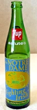 ACL ‘74 7 Up Salutes🫡-Notre Dame NCAA🏈Champs-16 oz-Green Glass Soda Bottle
