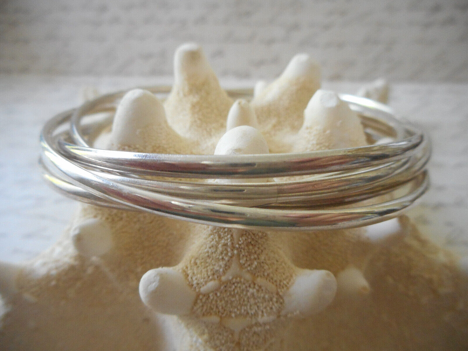 Single Sterling Silver Bangle Bracelet Composed o… - image 5