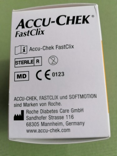 Accu-Chek Roche Fast Clix 204 Lanzetten in 6er Trommeln 04/27 OVP CE Softmotion - Bild 2 von 5