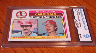 KEITH HERNANDEZ----1982 TOPPS***Set BREAK #186---MINT 9