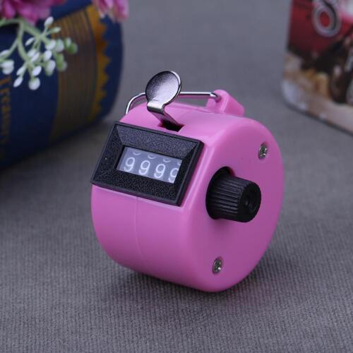 Clicker Counter 4 Digit Number Counters Plastic Shell Hand Held(Pink) Hot - Picture 6 of 12
