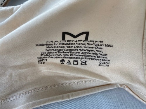 Maidenform Comfort Devotion UW Bra #09404 Beige New With Tags - Picture 7 of 15