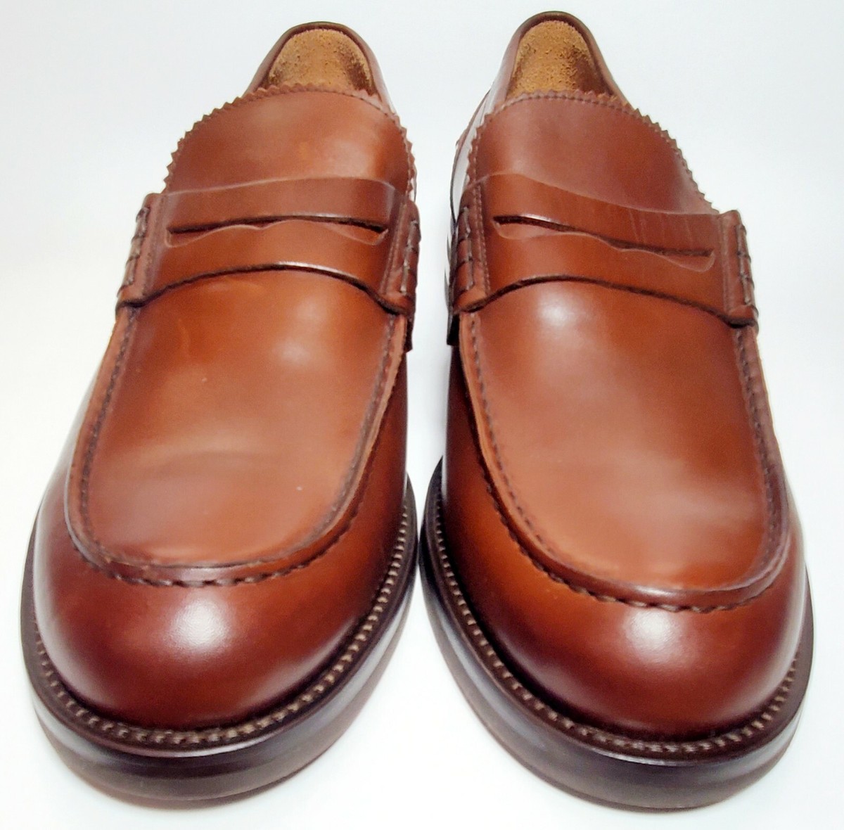 Velasca Men's Milano Cuntaball Brown Leather Loafers, Size US11