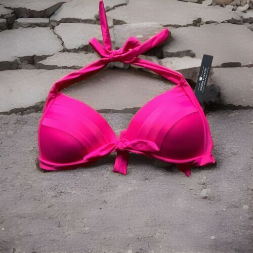New Unique & Classic Size XL Fuschia Pink Push Up Padded Swim Top