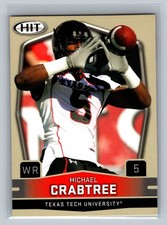Michael Crabtree 2009 SAGE Hit #5 VARIATION Football NCAA Card RC Rookie Raiders. rookie card picture