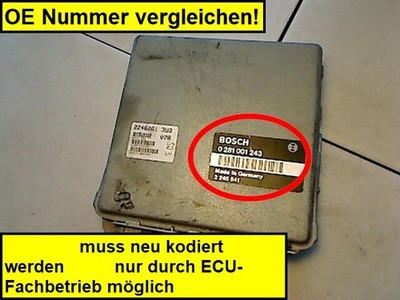 Einspritzsteuergerät BMW E36 318tds 0281001243 Sofortversand