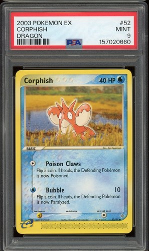 Corphish graded PSA 9 for sale on eBay