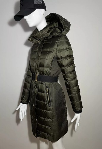 Burberry Olive Green Down Belted Puffer Coat Size UK 02 RRP £850 NEW TAGS - Picture 5 of 19