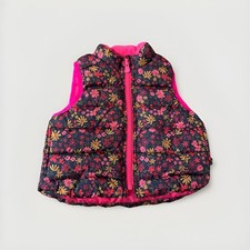 GAP Toddler Girl ColdControl Floral Puffer Vest Size 0-6 months