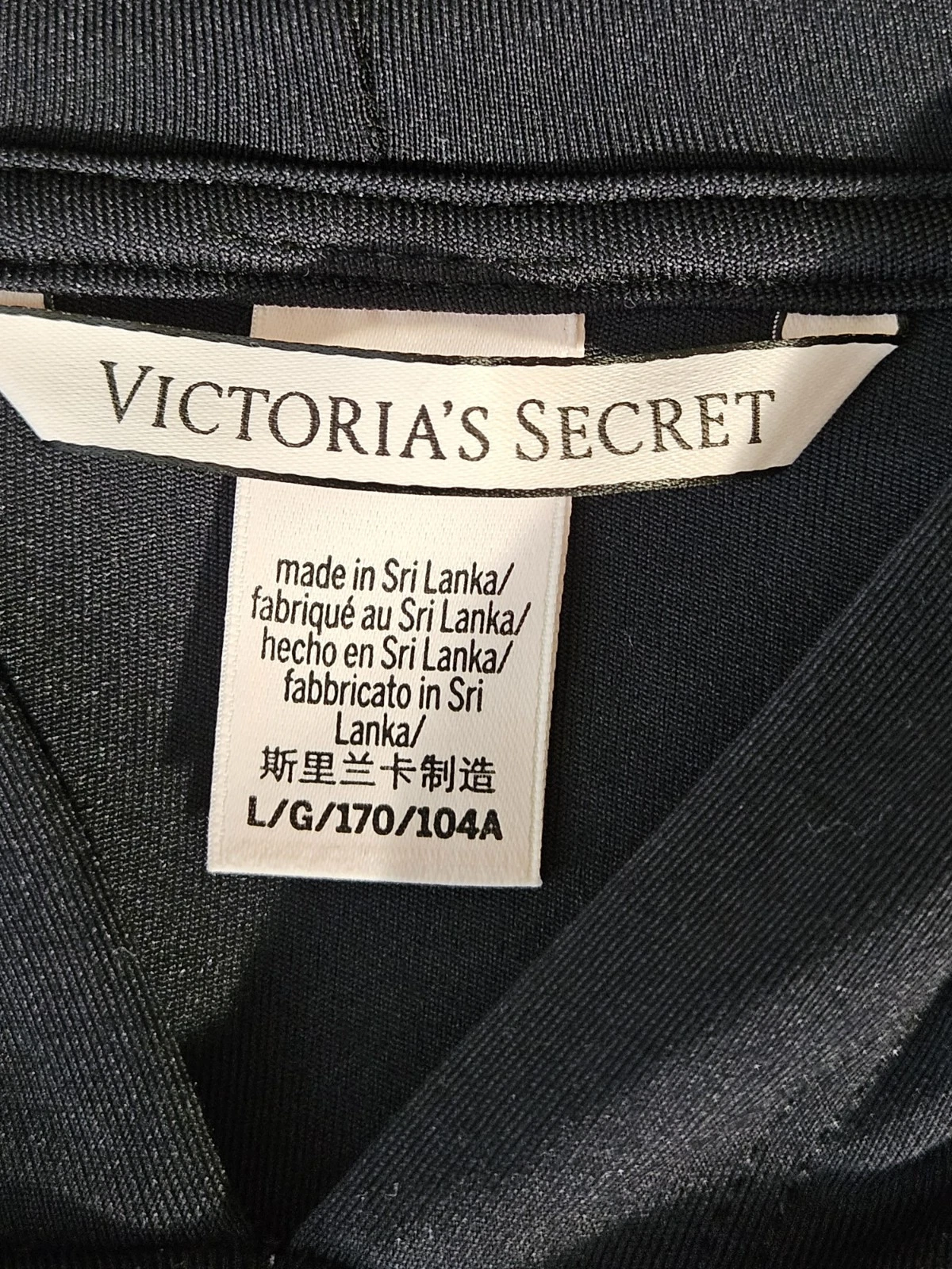 UNDERCOVER VICTORIA'S SECRET Maglione Donna Grande Nero con Cappuccio Fori Pollice e...