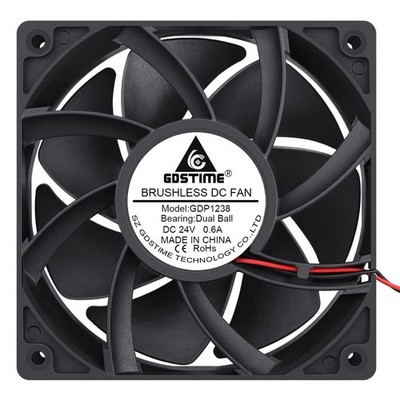 GDSTIME High Airflow 24V 120mm x x 38mm Dual Ball Bearing 120x120x38mm 