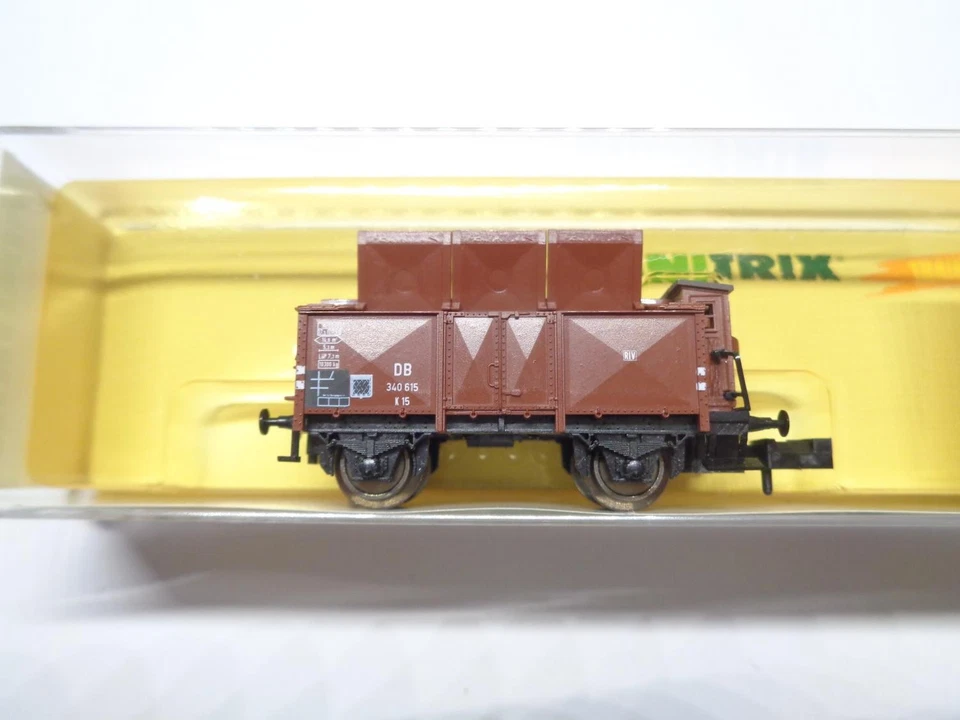 MINITRIX 18068 Klappdeckelwagen mit Bremserhaus DB in OVP (13451)