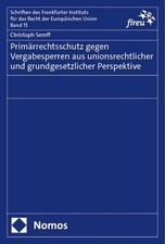 Primärrechtsschutz gegen Vergabesperren aus ...